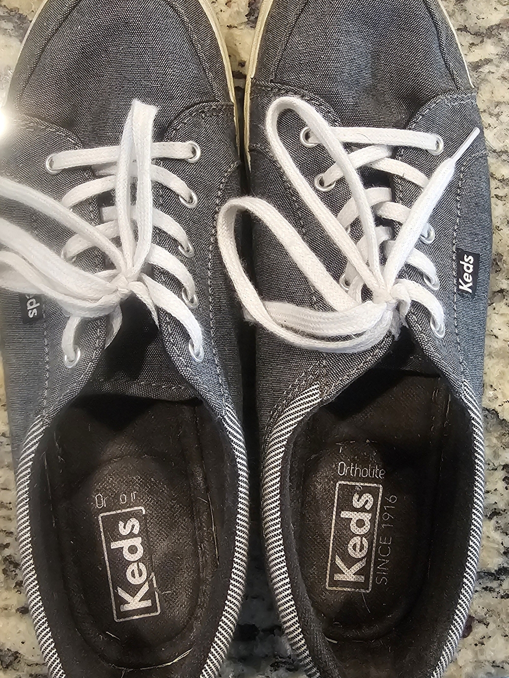 Keds Wpmens' Gray Canvas Lace-Up Sneakers